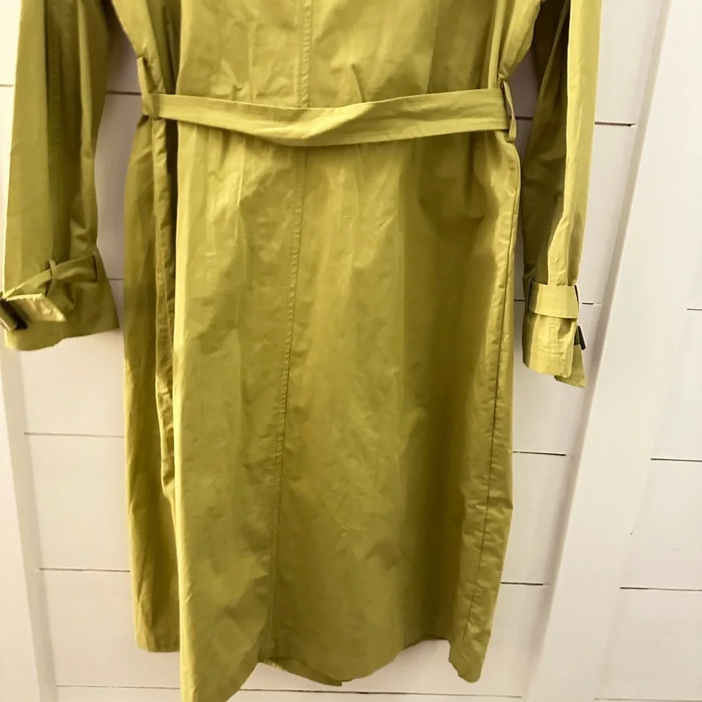 NWOT M SOFT SURROUNDINGS Brixton green double button belted woman trench coat - Picture 15 of 16